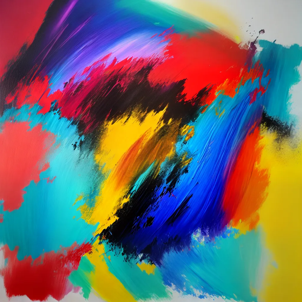 pintura acrilica abstrata vibrante 1
