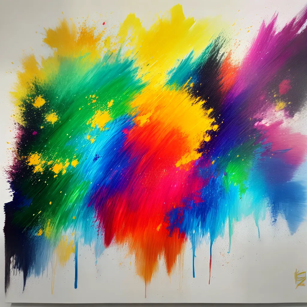 pintura acrilica vibrante arte contemporanea