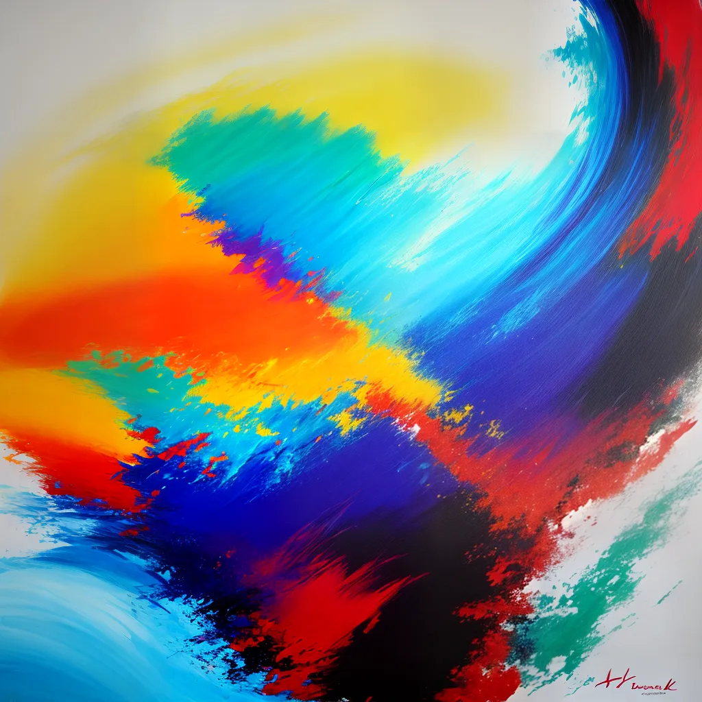 pintura abstrata acrilico cores vibrantes 1