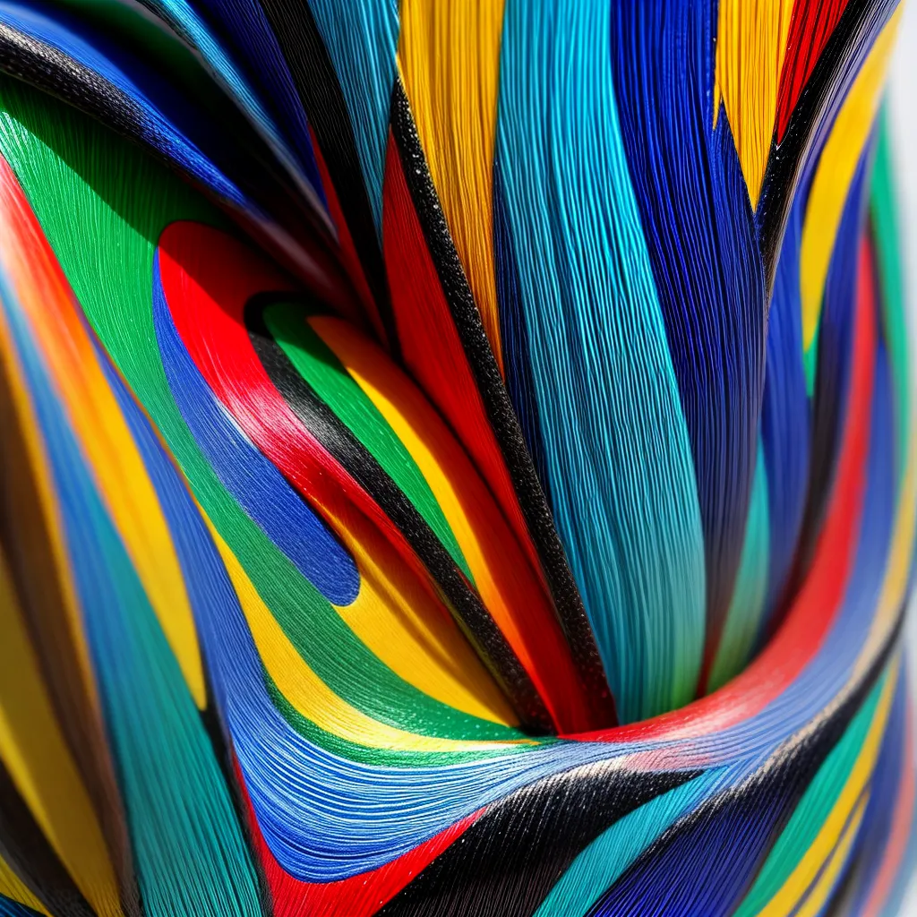 escultura plastica vibrante intrincada