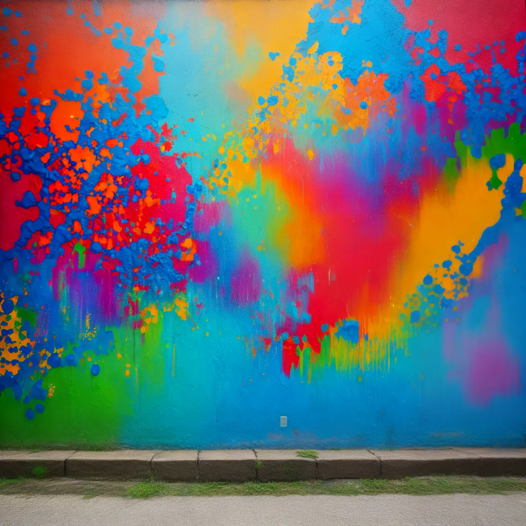 mural grafite cores vibrantes