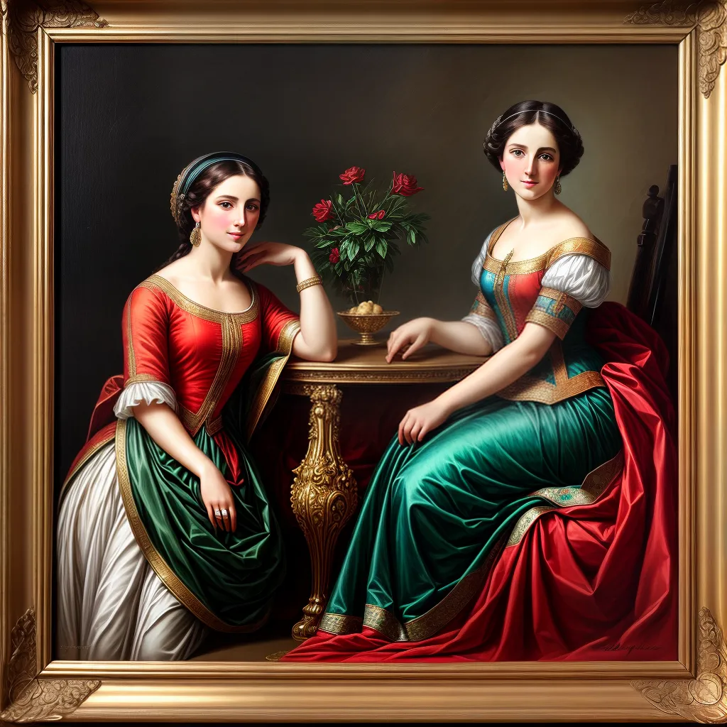 pintura oleo elegancia classica