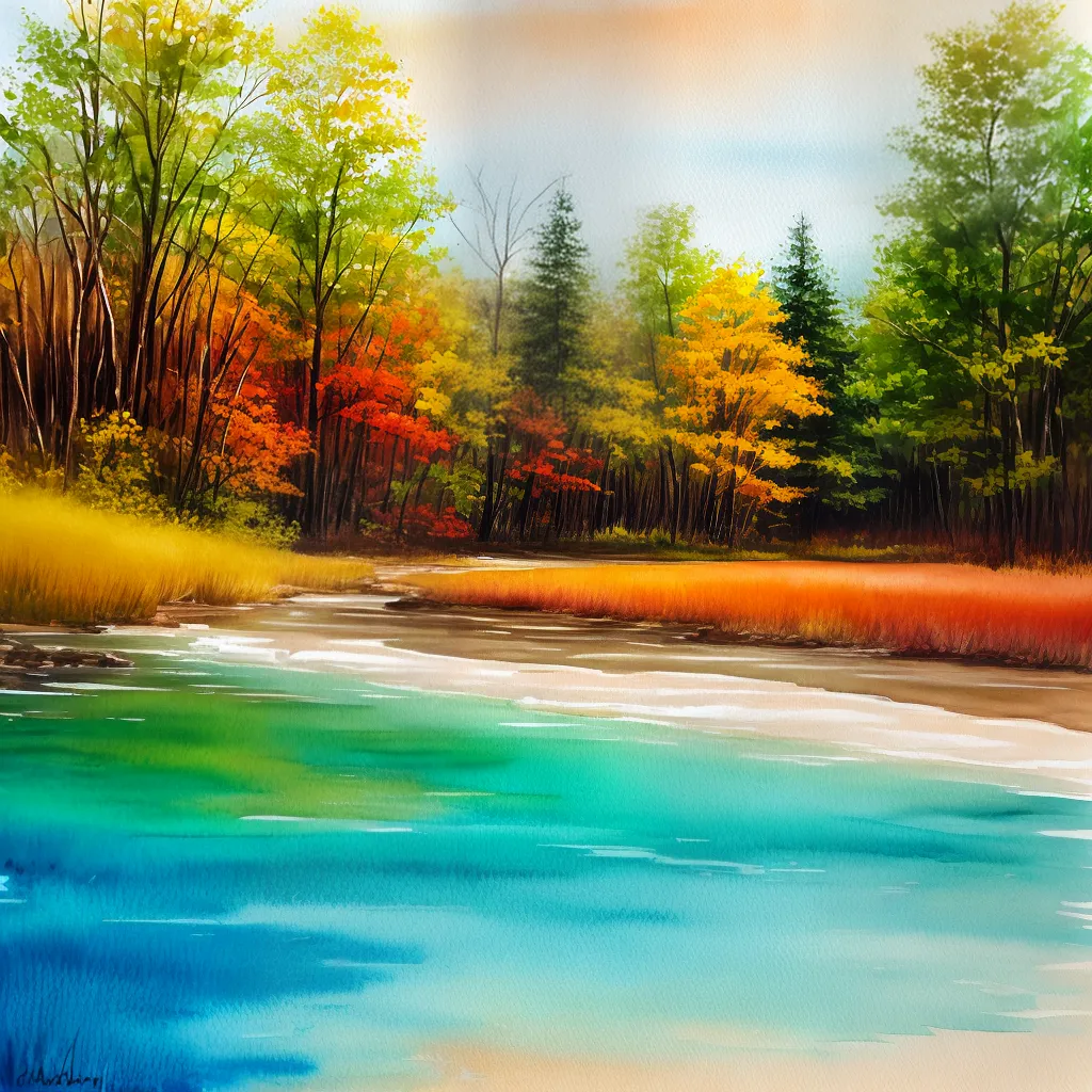 pintura aquarela madeira natureza 1