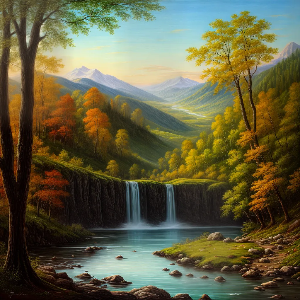 pintura oleo paisagem serena artista