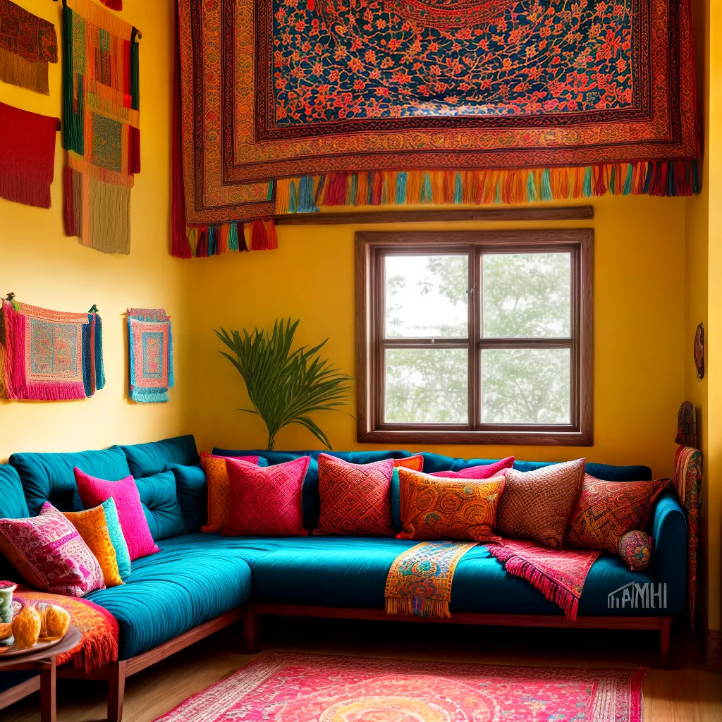 sala etnica colorida arte culturas