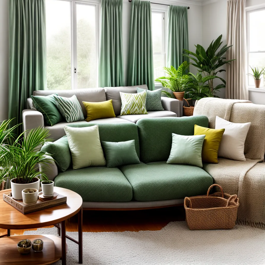 sala estar botanica verde sofa