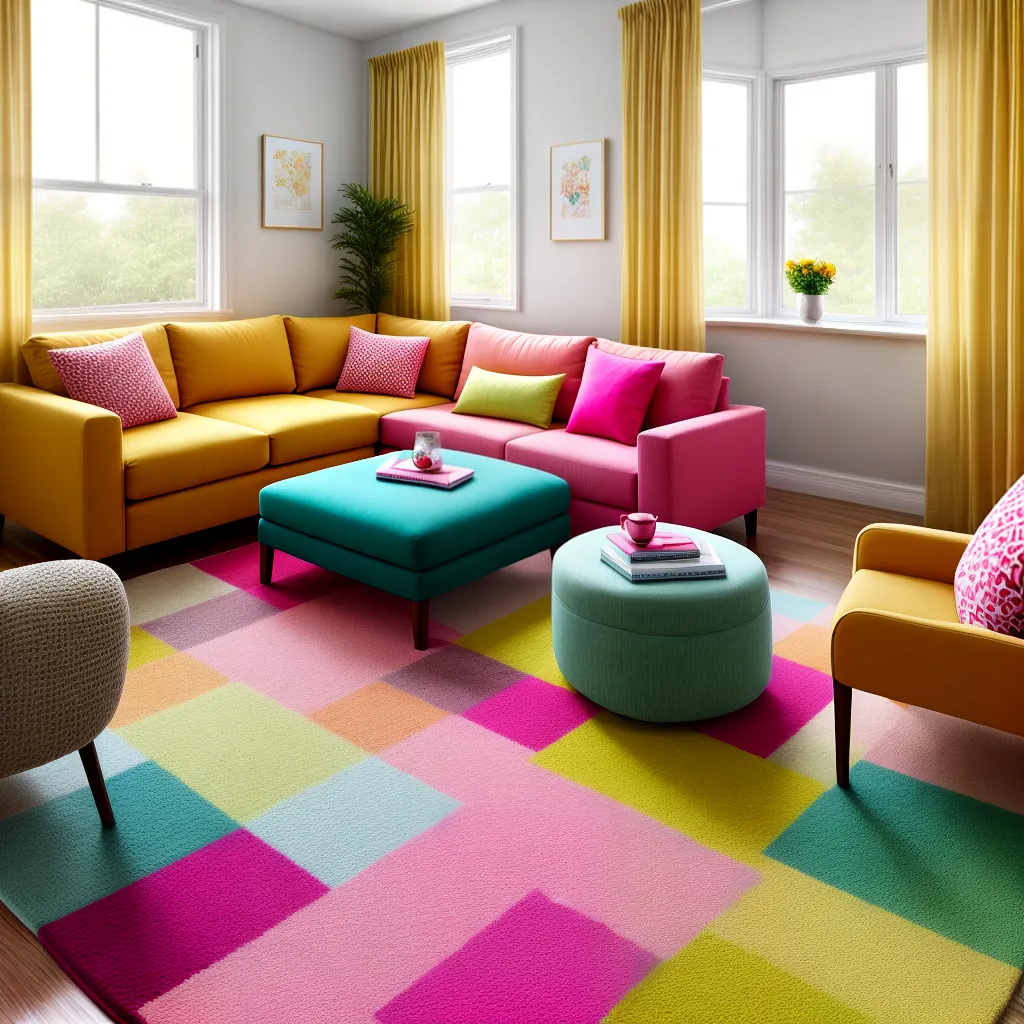 sala colorida floral alegre
