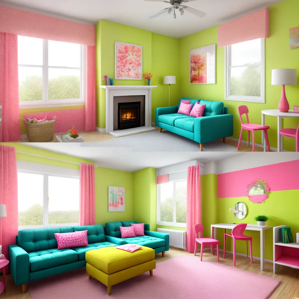sala vibrante primavera cores pastel