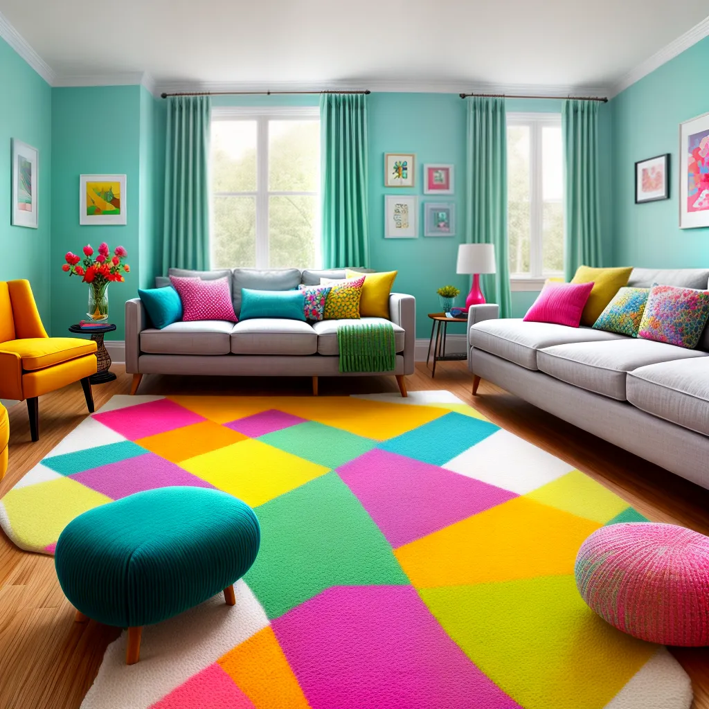 sala vibrante pastel colorida flores