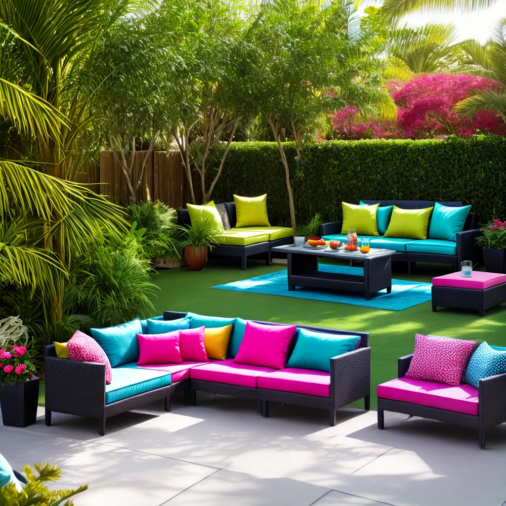 area lounge ao ar livre decorada