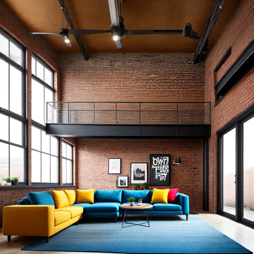 loft industrial tijolos colorido
