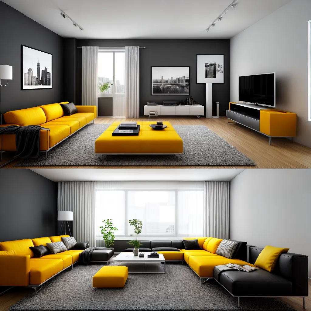 sala industrial minimalista concreto sofa