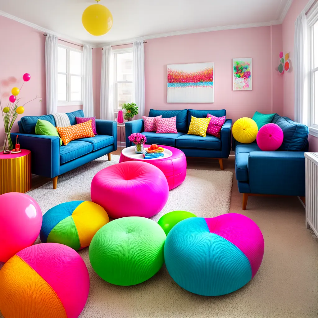 sala colorida festiva baloes alegria