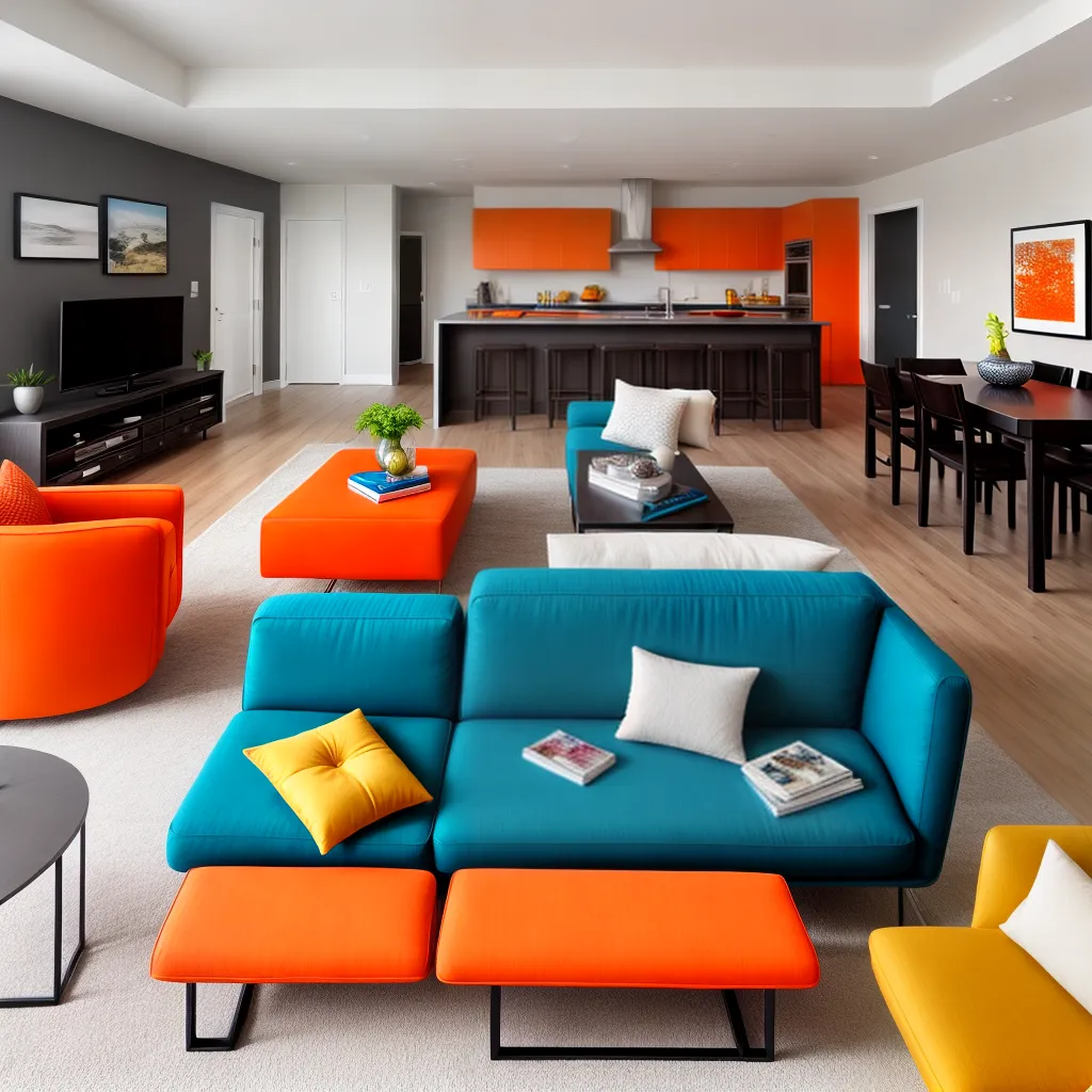 sala vibrante design contemporaneo