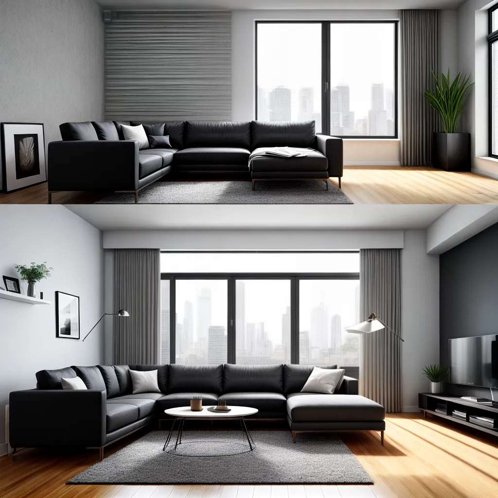 sala loft industrial sofa minimalista