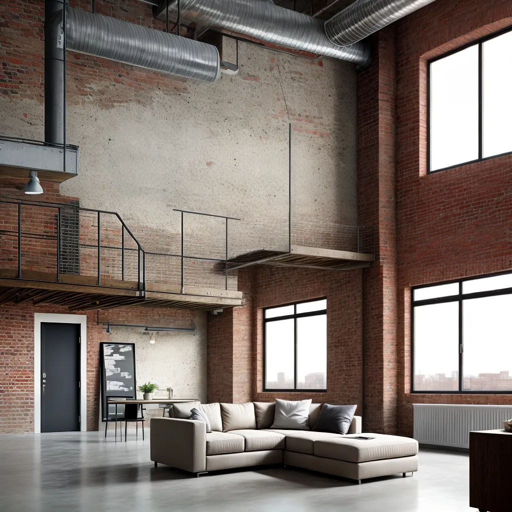loft industrial minimalista espacoso