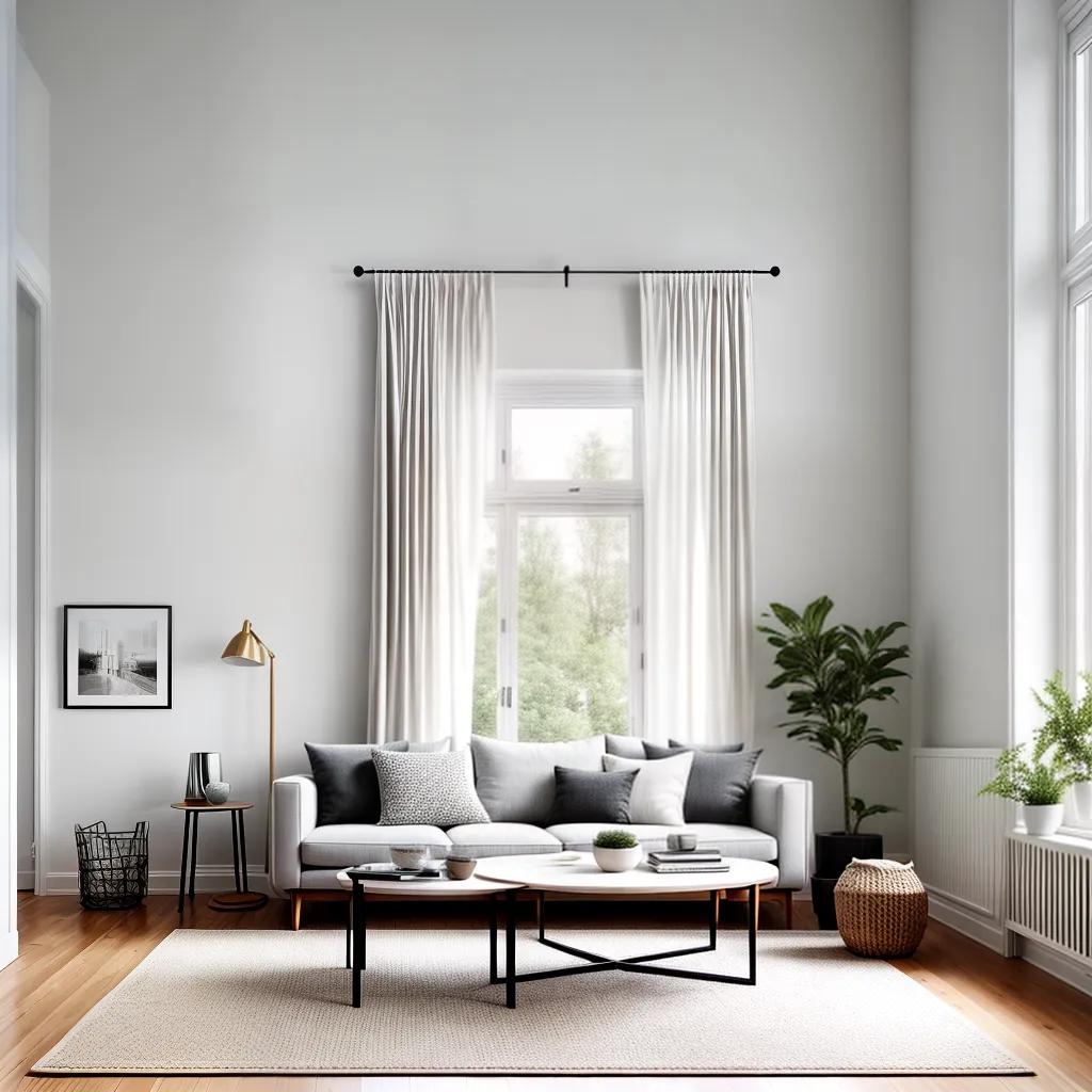 sala minimalista escandinava acozy