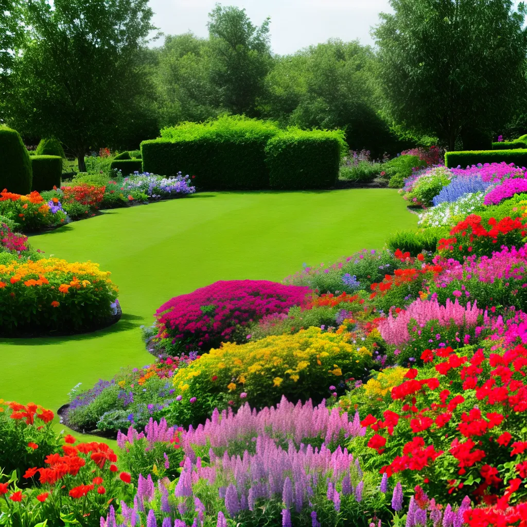 jardim colorido flores variedade