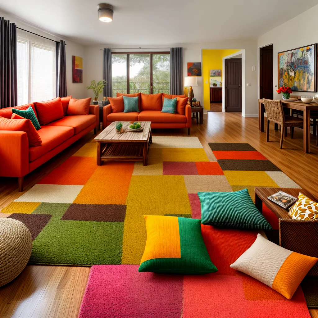 sala vibrante cores terrosas arte africana
