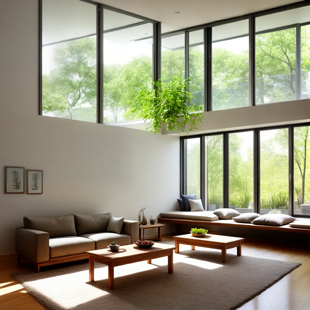 sala jardim luz natural harmonia