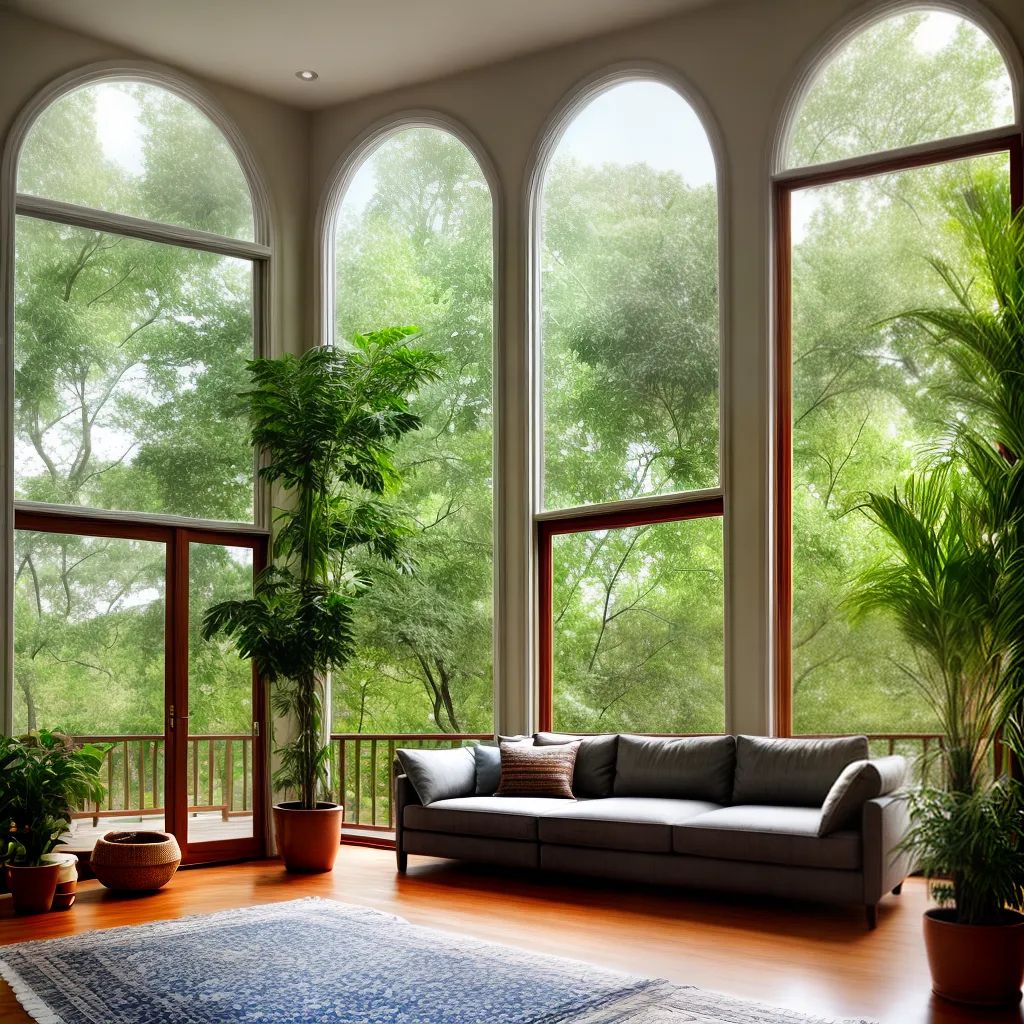 sala natural luz janelas plantas