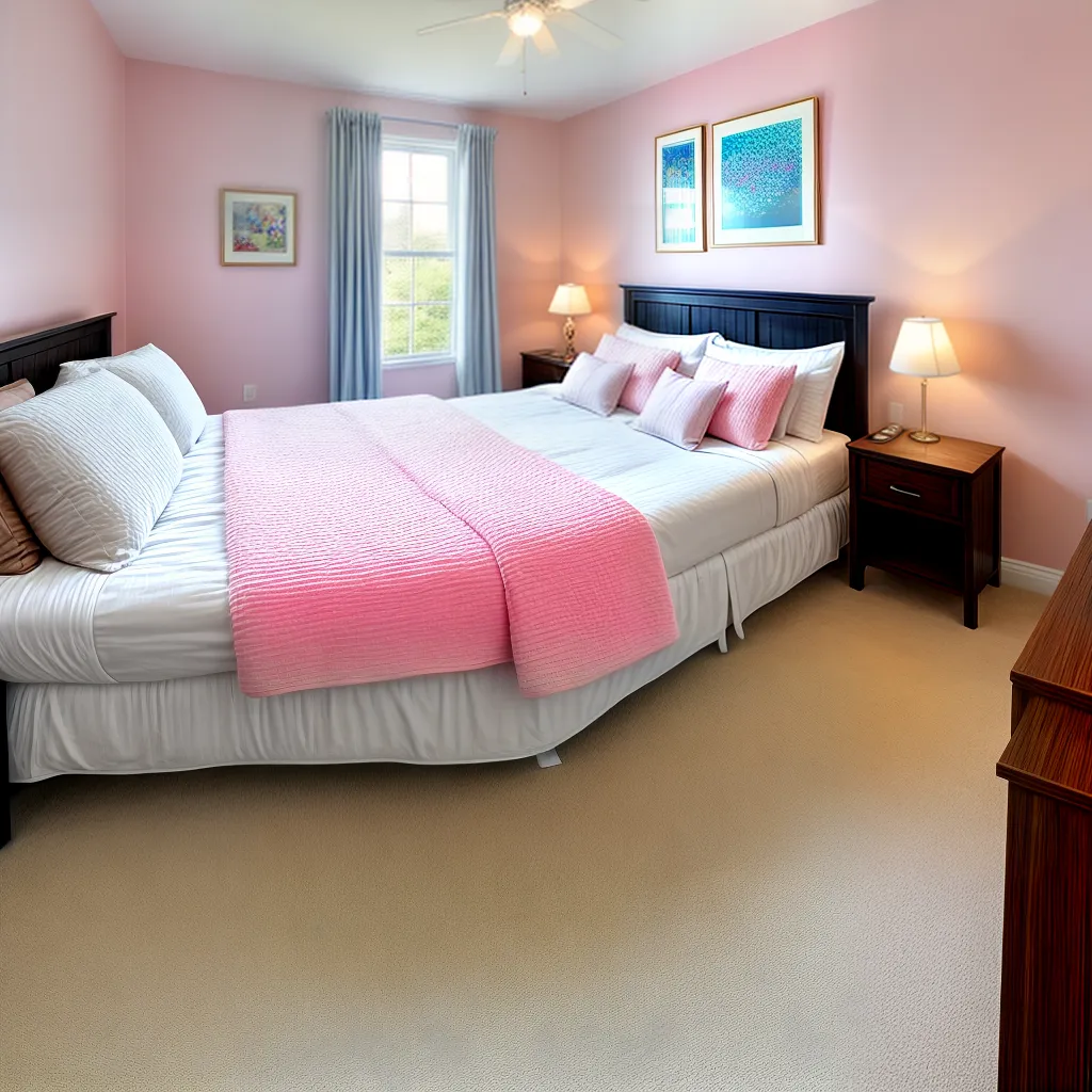 quarto sereno cores pastel arte flores