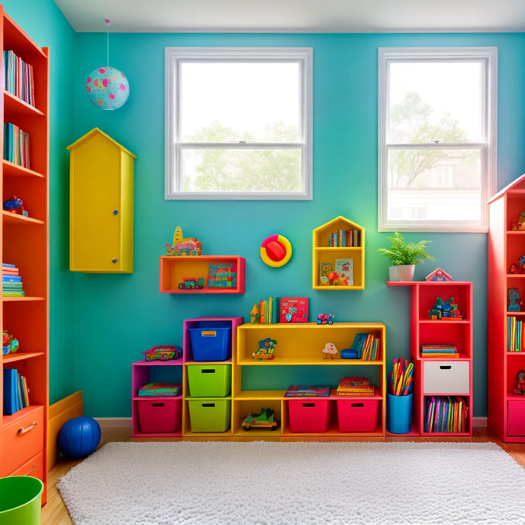 quarto infantil colorido jardim sereno
