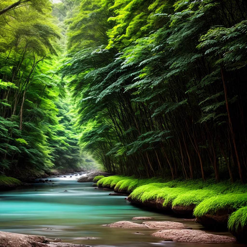 ambiente natureza plantas rio musica