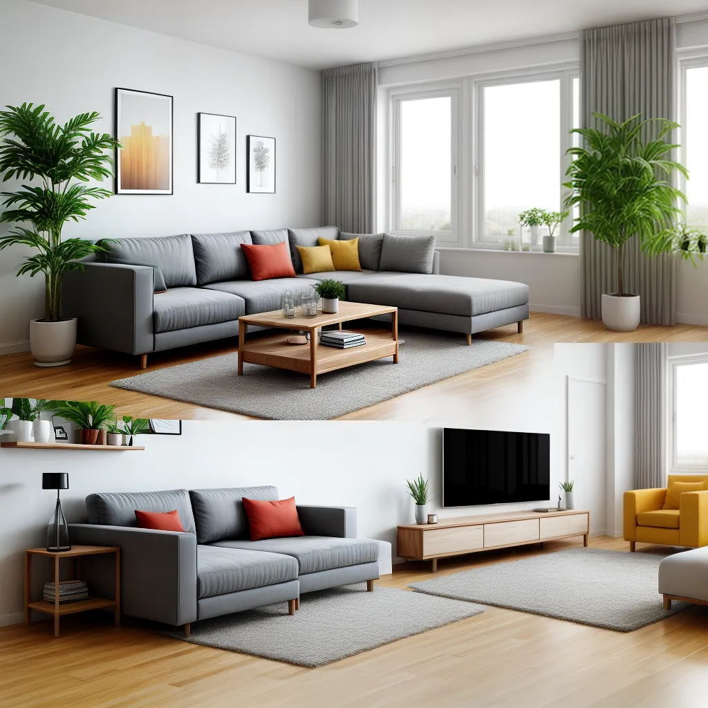 sala minimalista luz natural plantas