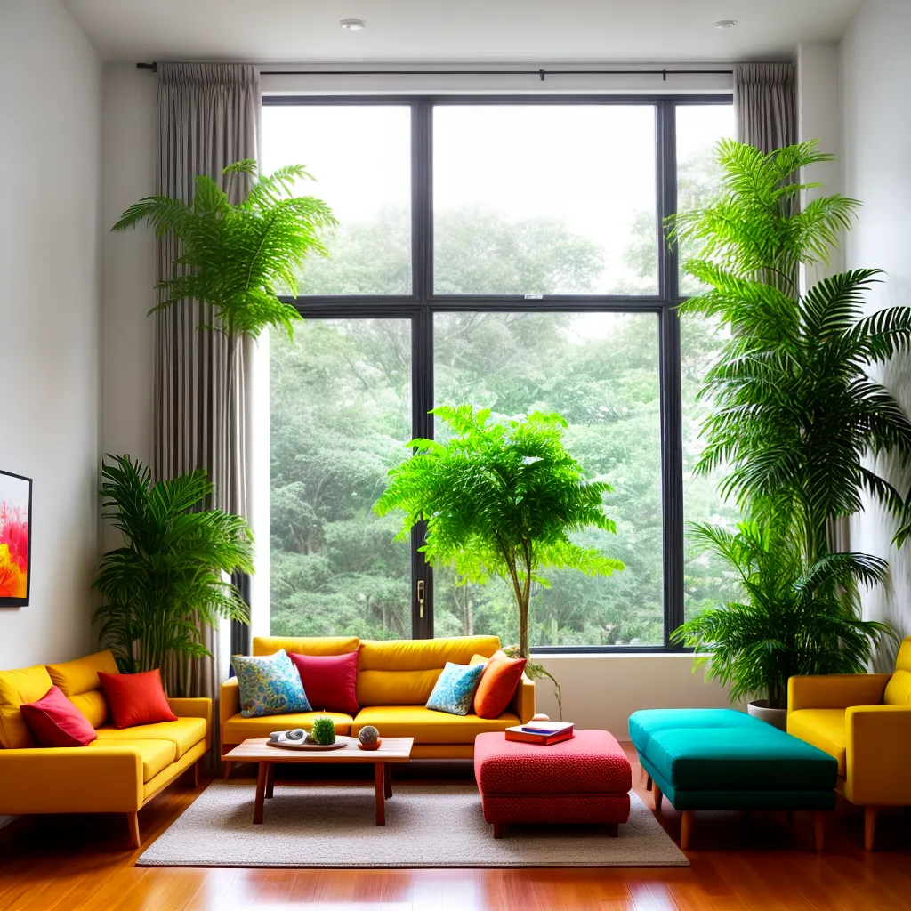 sala feng shui luz plantas abundancia