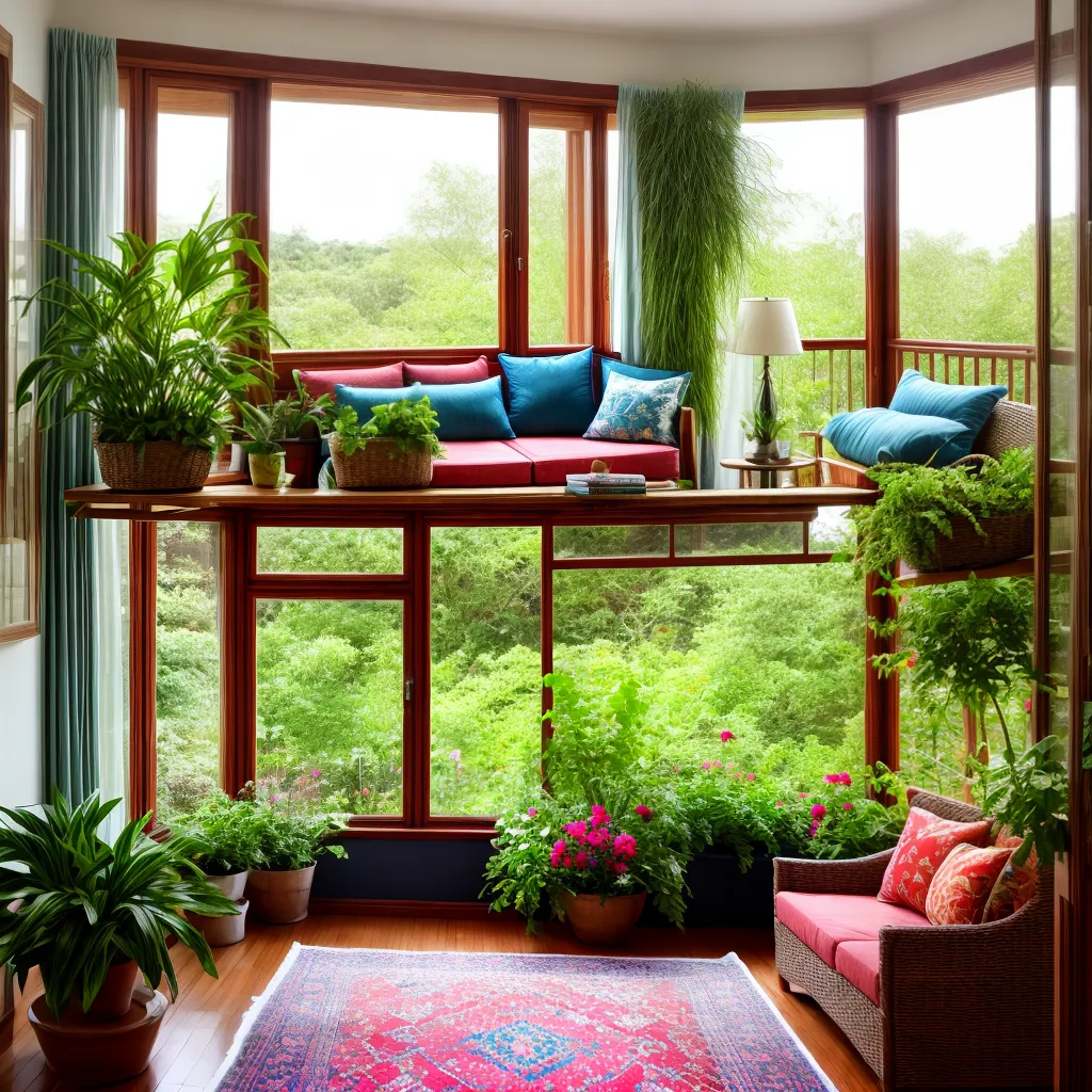 sala natureza janela jardim frutas