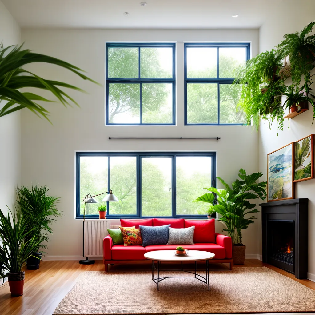 sala vibrante janelas arte feng shui