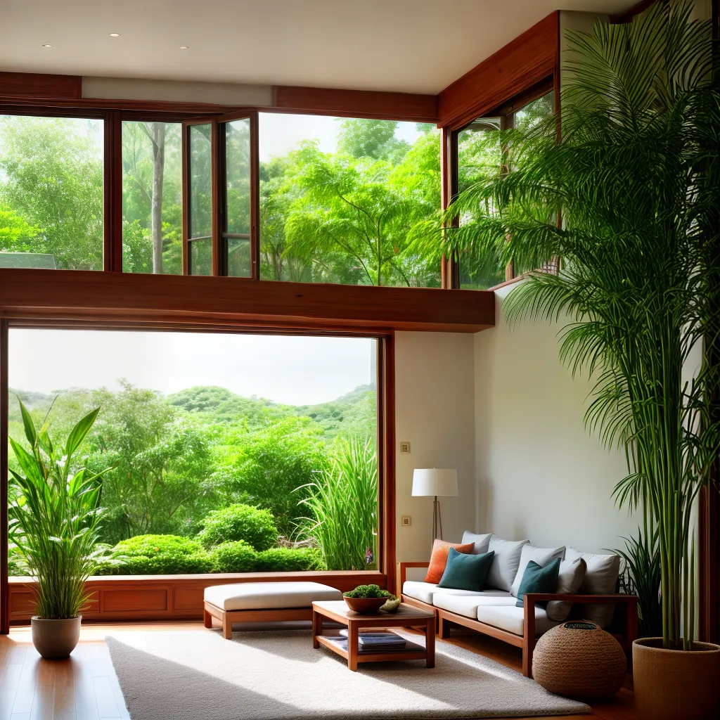 sala natureza jardim luz serenidade