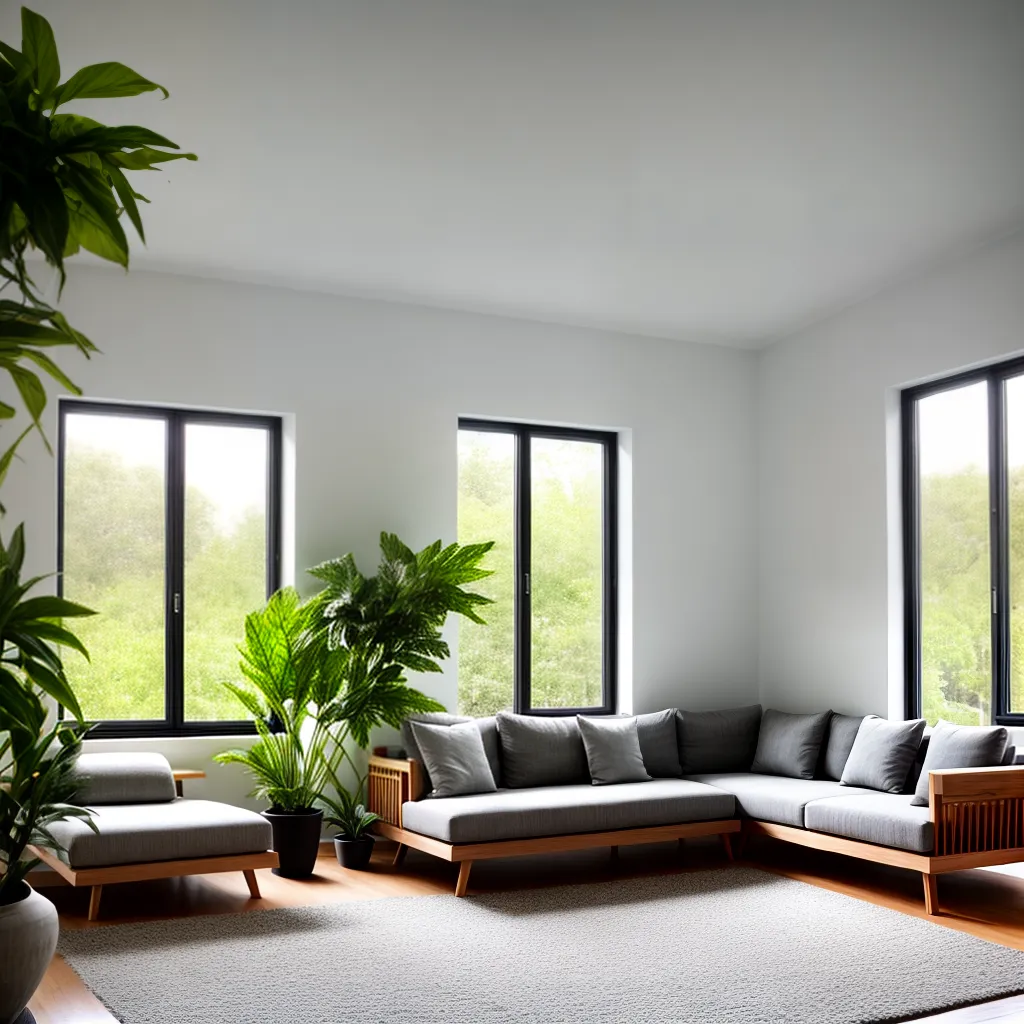 sala minimalista luz natural plantas 1