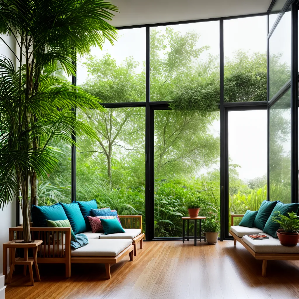sala decorada jardim sustentavel