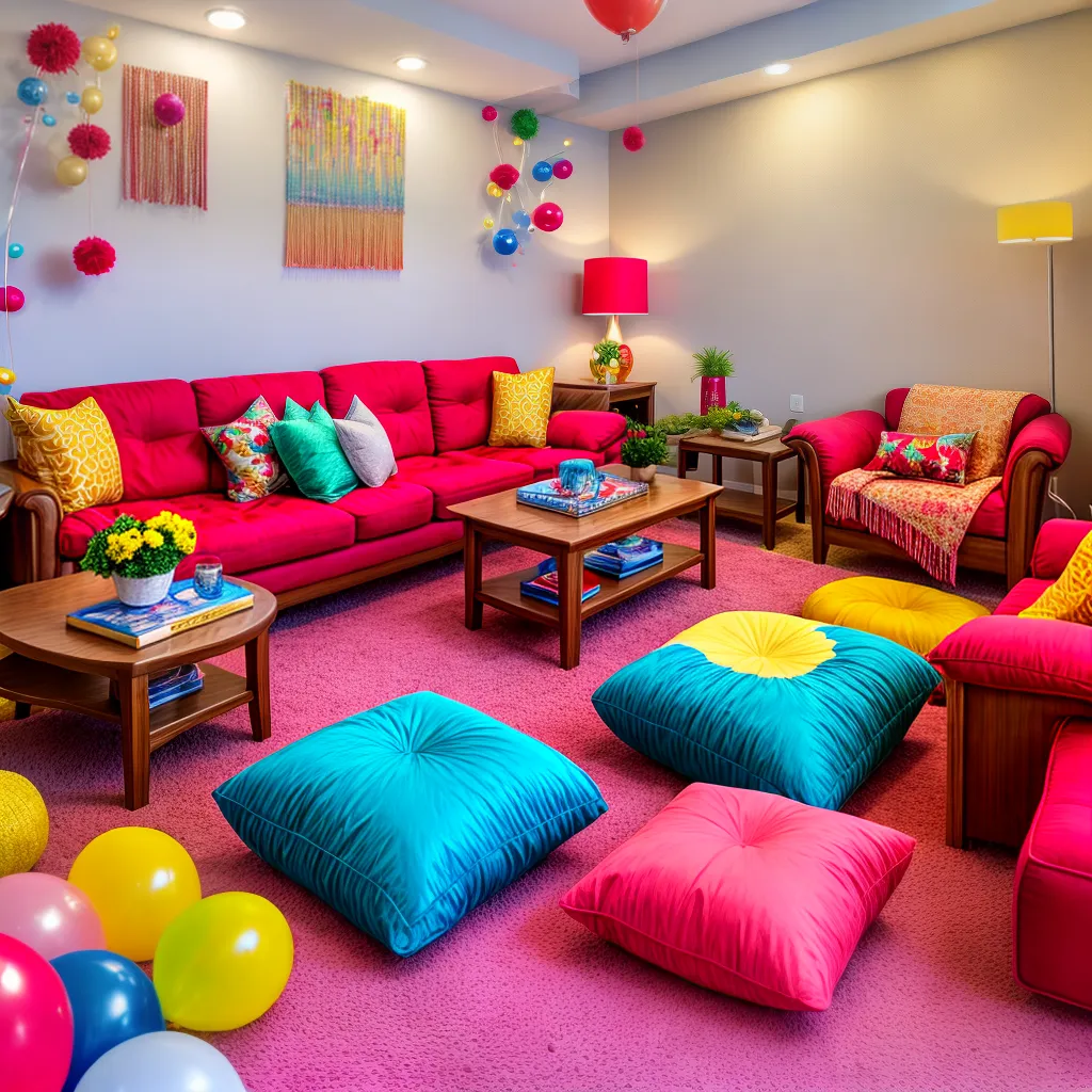sala festa colorida decoracao alegria