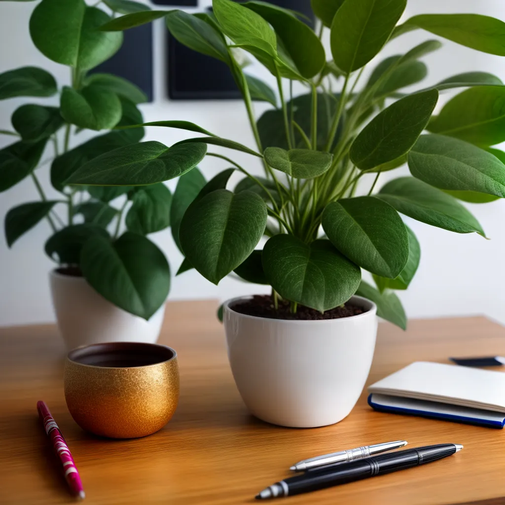 planta verde escritorio serenidade