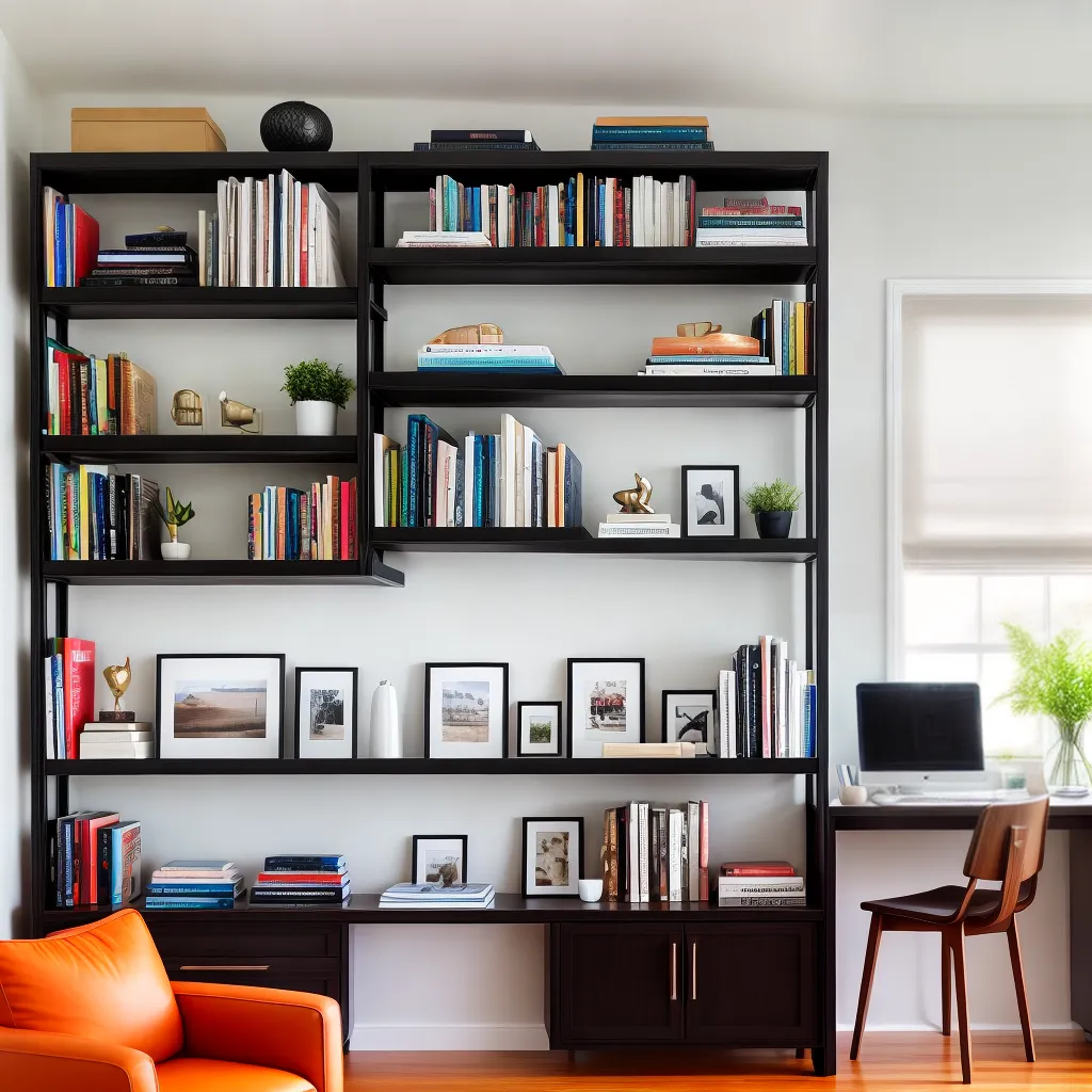 Ideias para incorporar estantes e prateleiras no home office