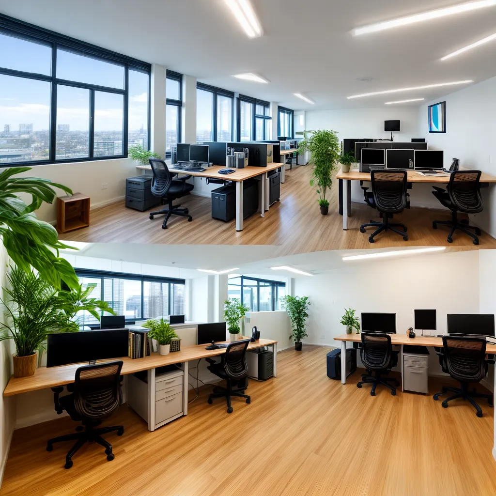 sala trabalho moderna ergonomica motivacao