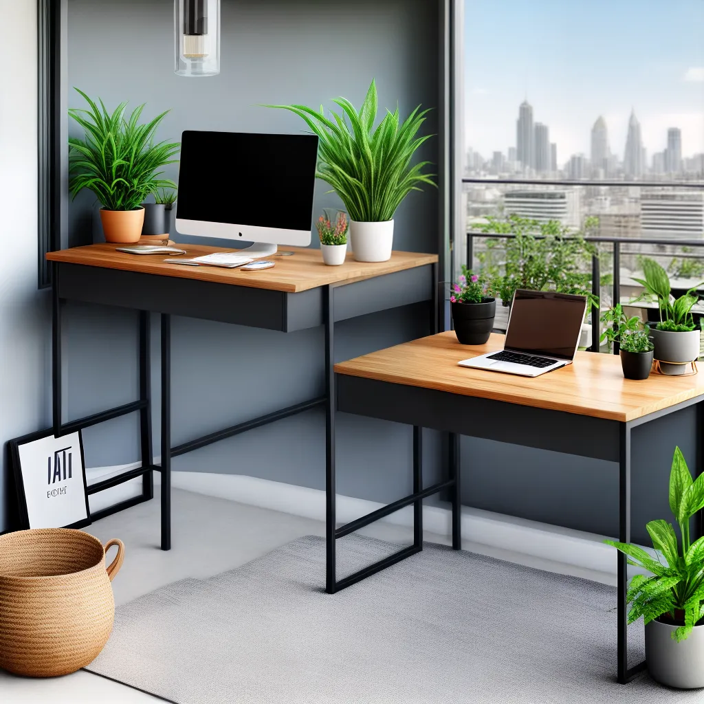 home office balcony vista cidade