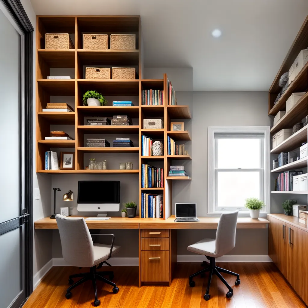 escritorio closet compacto organizado