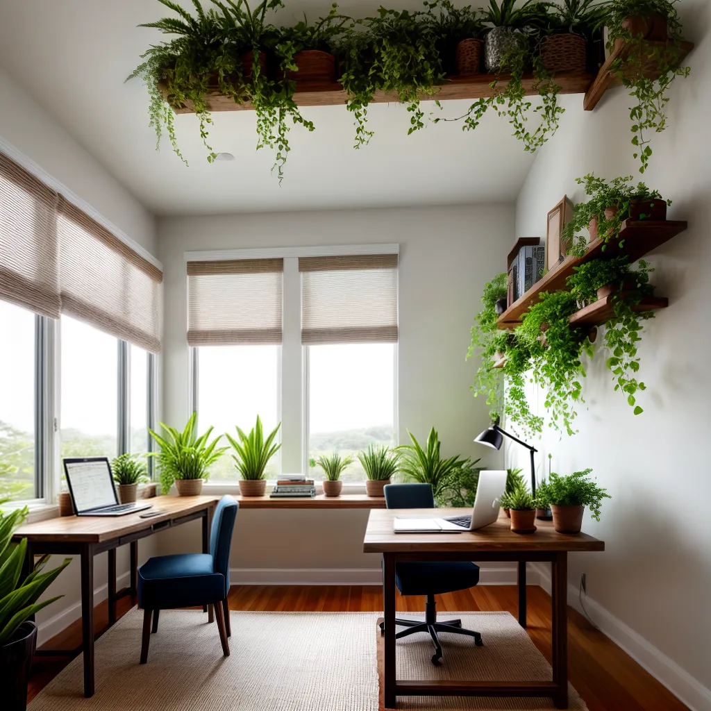 home office decoracao natureza