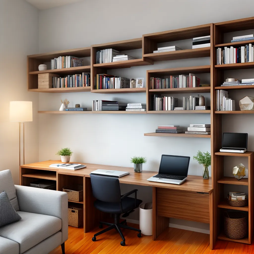 escritorio compacto mesa prateleiras