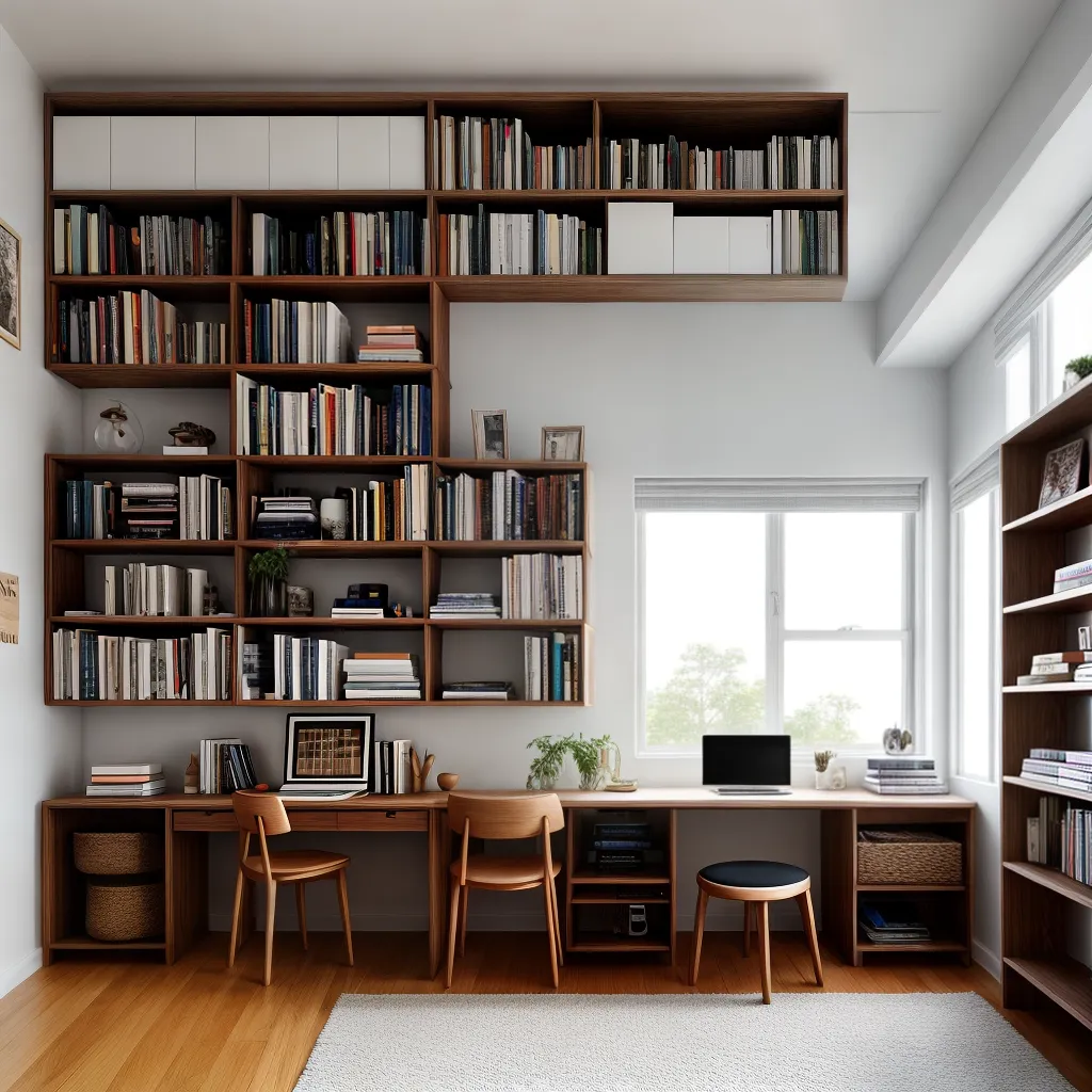 sala estar escritorio aconchegante