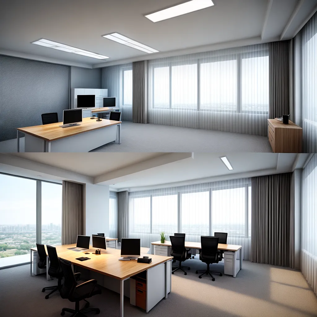escritorio amplo cortinas elegantes escritorio amplo cortinas elegantes