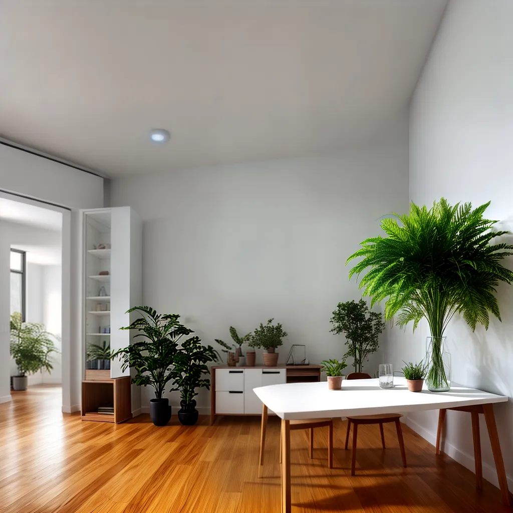 corredor home office mesa cadeira luminaria