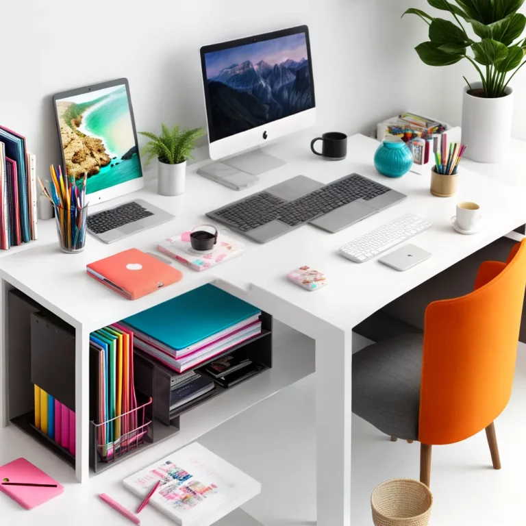 Acessórios de papelaria e organização para seu home office