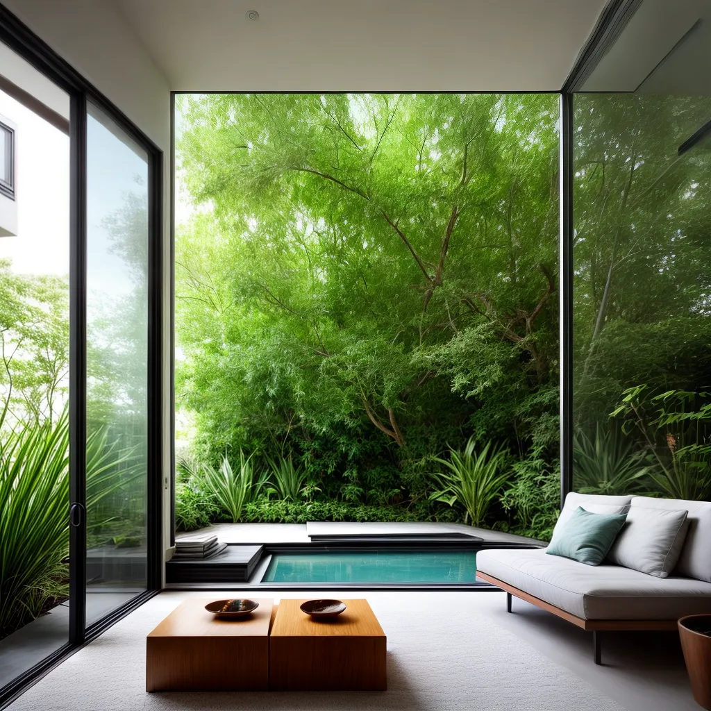 sala minimalista luz natural plantas 2