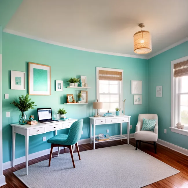 home office decoracao praia
