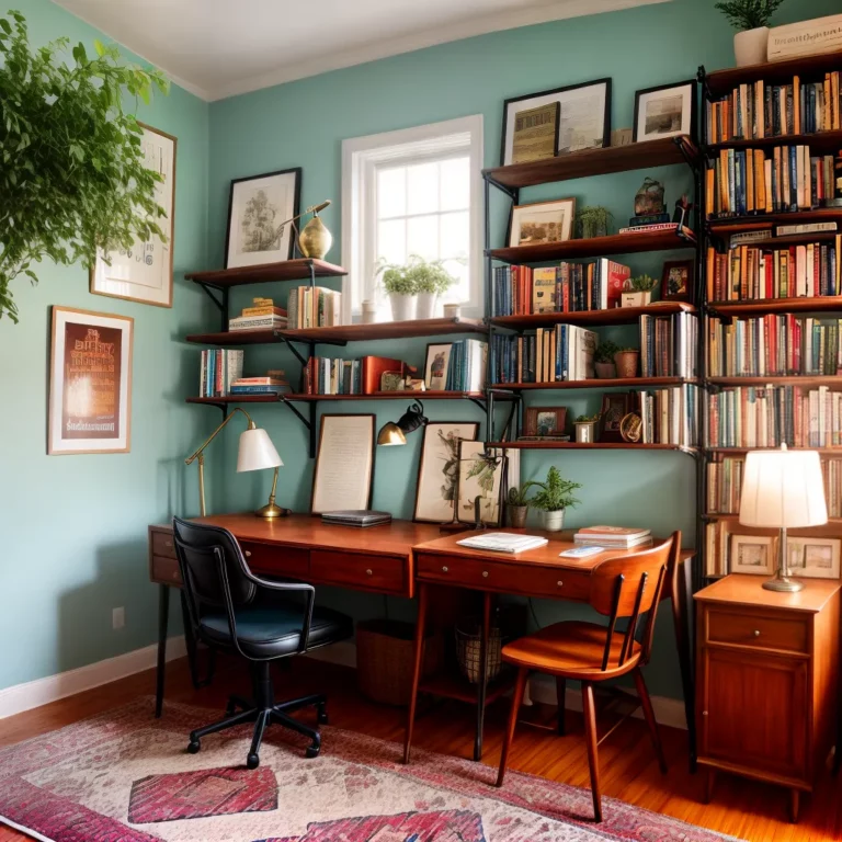 Home office com estilo retrô: dicas e inspirações